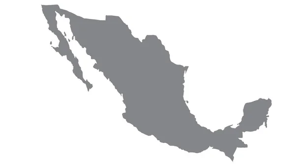 Meksika Haritası Beyaz Arka Planda Gri Tonlu Resimli Desenli Meksika — Stok fotoğraf