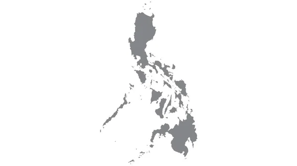 Filipínská Mapa Šedým Tónem Bílém Pozadí Ilustrace Textura Symboly Filipín — Stock fotografie