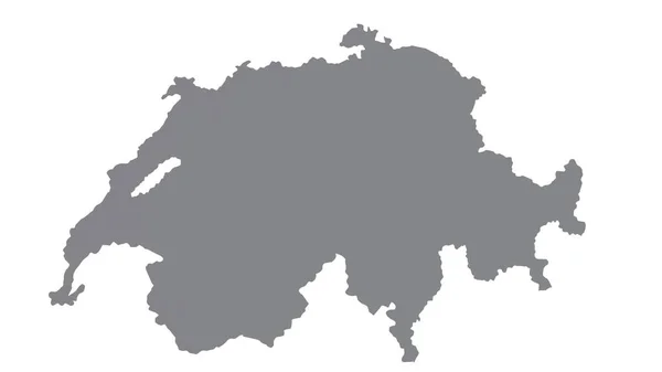 Suiza Mapa Con Tono Gris Sobre Fondo Blanco Ilustración Texturizado —  Fotos de Stock