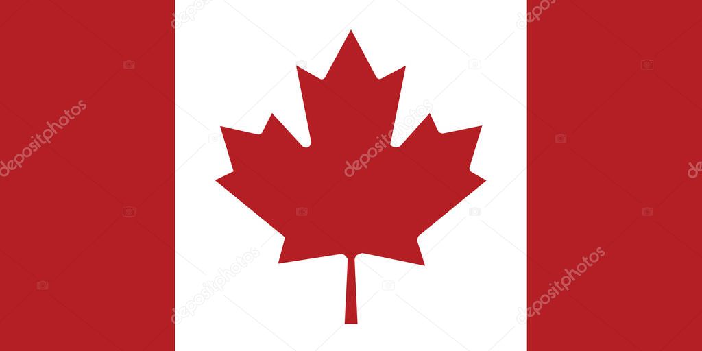 Canada Flag illustration,textured background, Symbols and official flag of Canada