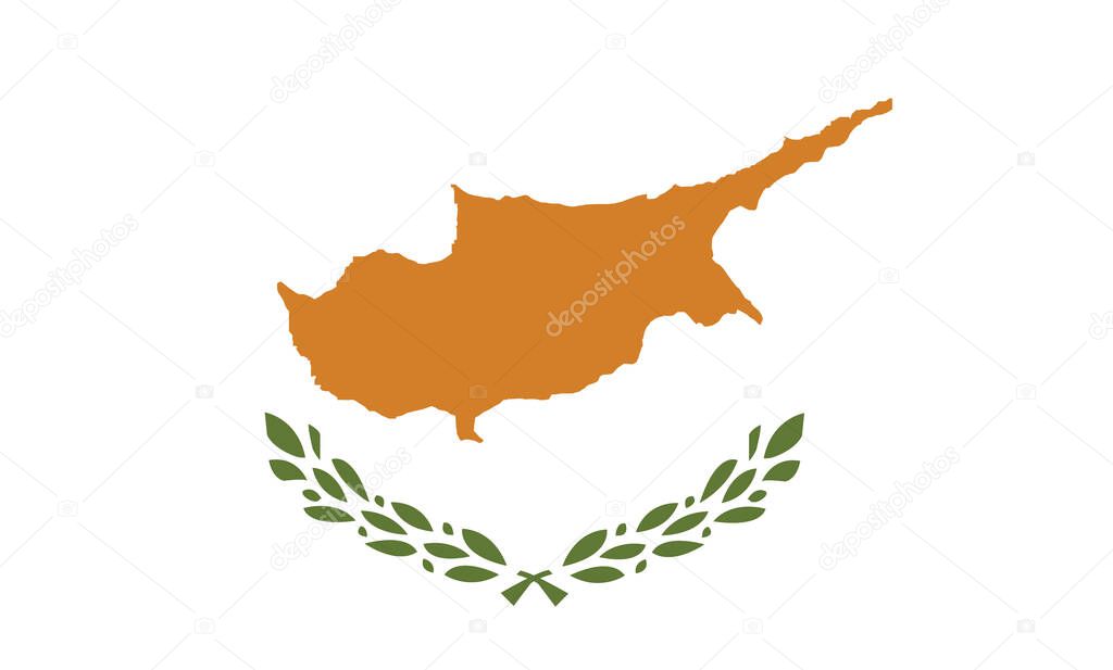 Cyprus Flag illustration,textured background, Symbols and official flag of Cyprus 