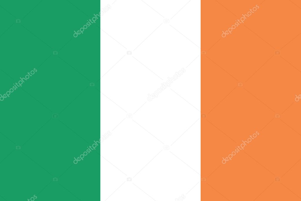 Ireland Flag illustration,textured background, Symbols and official flag of Ireland 