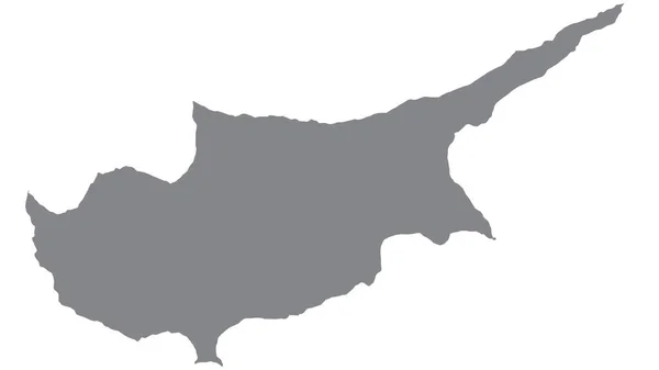 Cipro Mappa Con Tono Grigio Sfondo Bianco Illustrazione Strutturato Simboli — Foto Stock