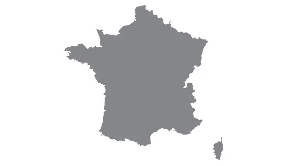 Francia Mapa Con Tono Gris Sobre Fondo Blanco Ilustración Texturizado — Foto de Stock