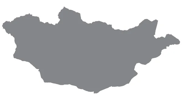 Carte Mongolie Avec Ton Gris Sur Fond Blanc Illustration Texturé — Photo