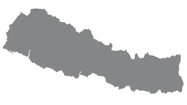 Nepal Kaart Met Grijze Toon Witte Achtergrond Illustratie Getextureerd Symbolen — Stockfoto