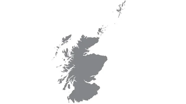 Carte Écosse Avec Ton Gris Sur Fond Blanc Illustration Texturé — Photo
