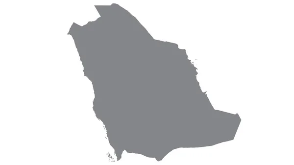 Saúdskoarabská Mapa Šedým Tónem Bílém Pozadí Ilustrace Textura Symboly Saúdské — Stock fotografie