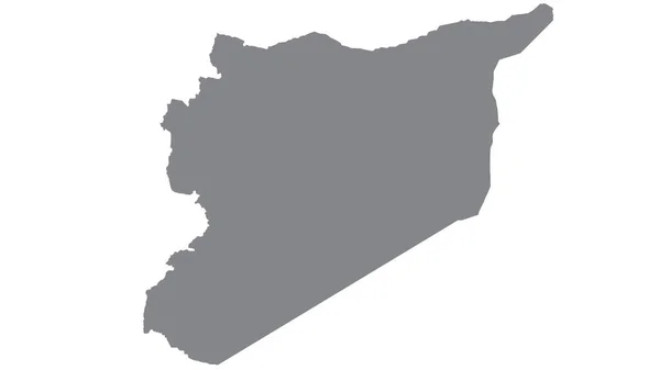 Siria Mappa Con Tono Grigio Sfondo Bianco Illustrazione Strutturato Simboli — Foto Stock