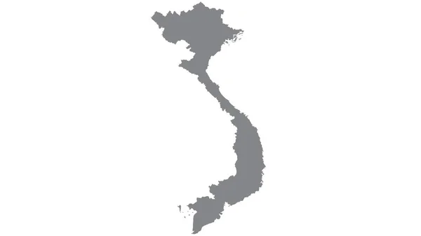 Vietnam Mappa Con Tono Grigio Sfondo Bianco Illustrazione Strutturato Simboli — Foto Stock