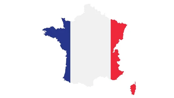 France Map Flag Texture White Background Illustration Υφή Σύμβολα Της — Φωτογραφία Αρχείου