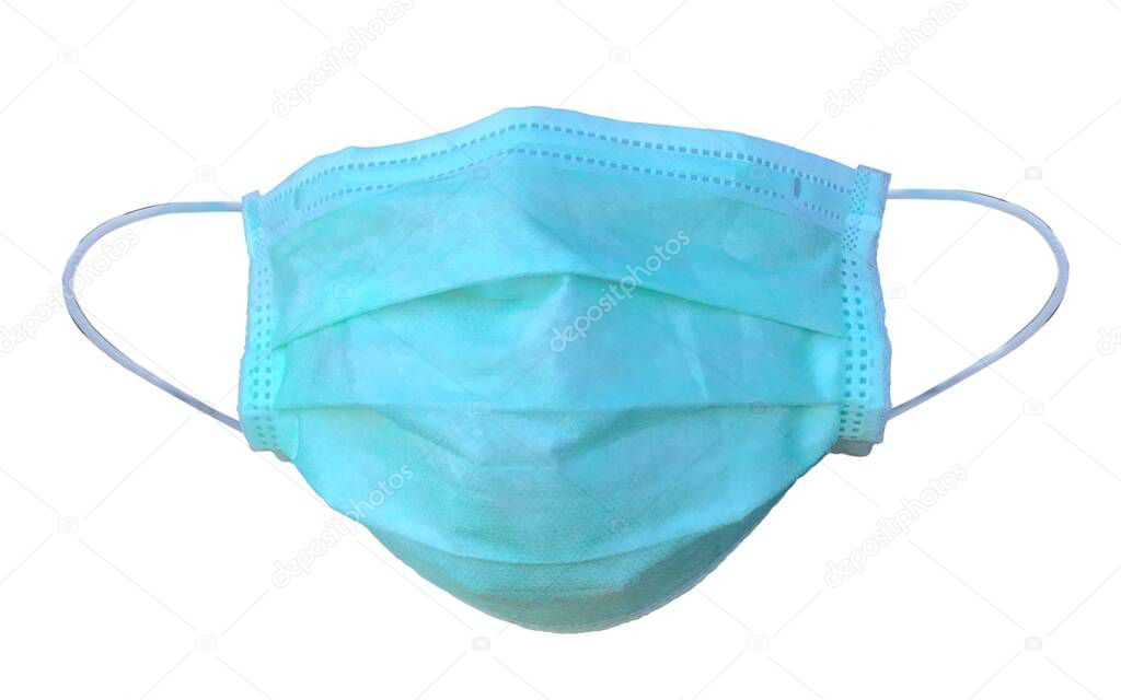 Medical mask for corona or covid-19 virus ,safety breathing masks for virus inflection,isolated on a white background, health protection concept,cover mouth and nose to prevent virus,pollution,pm2.