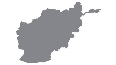 Afganistan haritası beyaz arka planda gri tonda, illüstrasyon, dokuma, Afganistan sembolleri, reklam, reklam, TV reklamı, reklamları, web tasarımı, dergi, haber kağıdı, rapor için,