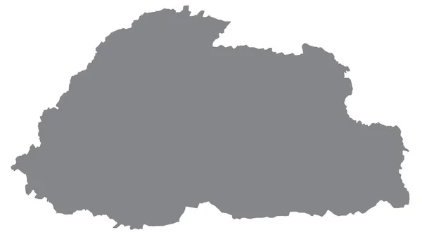 Mapa Butão Com Tom Cinza Sobre Fundo Branco Ilustração Texturizado — Fotografia de Stock