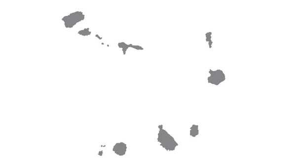 Cabo Verde Karte Mit Grauton Auf Weißem Hintergrund Illustration Strukturiert — Stockfoto