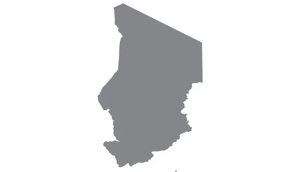 Csád Térkép Szürke Tónusú Fehér Háttér Illusztráció Texturált Szimbólumok Csád — Stock Fotó