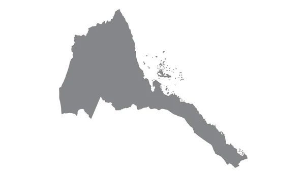 Eritre Haritası Beyaz Arka Planda Gri Tonda Resimli Desenli Eritre — Stok fotoğraf