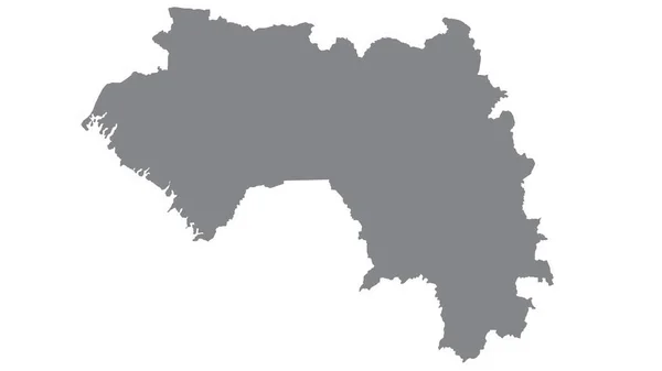 几内亚地图 白色背景 几内亚符号 用于广告 电视广告 网页设计 新闻报道 — 图库照片