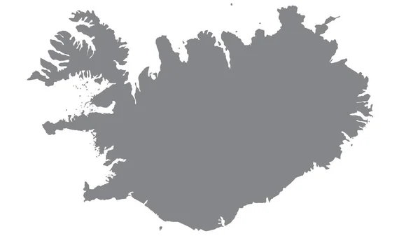 Islândia Mapa Com Tom Cinza Sobre Fundo Branco Ilustração Texturizado — Fotografia de Stock