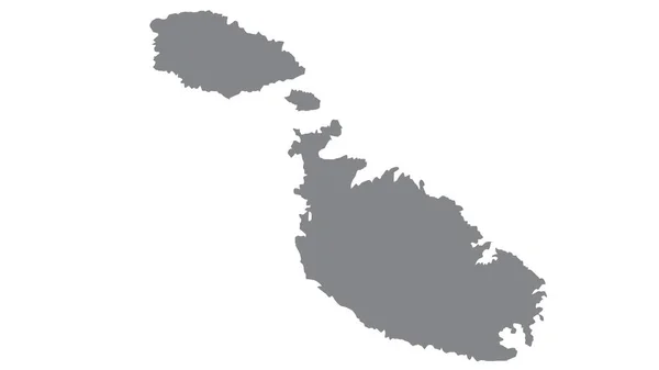 Malta Map Gray Tone White Background Illustration Texted Symbols Malta — 스톡 사진