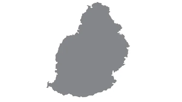 Mauritius Karte Mit Grauton Auf Weißem Hintergrund Illustration Strukturiert Symbole — Stockfoto