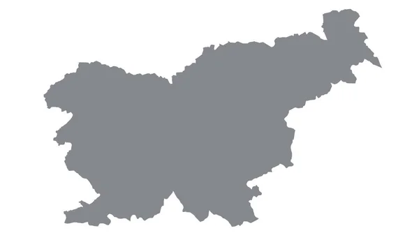 Eslovênia Mapa Com Tom Cinza Sobre Fundo Branco Ilustração Texturizado — Fotografia de Stock