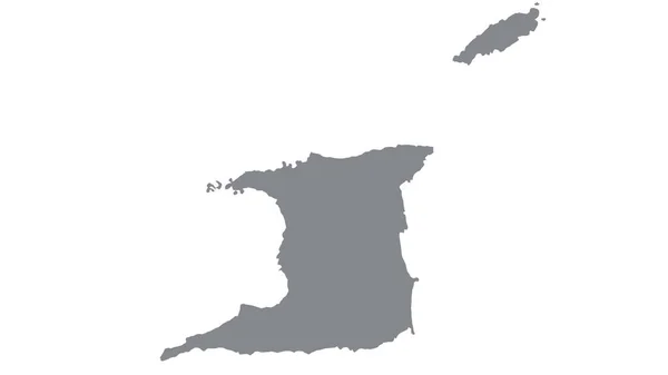 用于广告 电视广告 网页设计 新闻纸的带有灰色背景 特立尼达和多巴哥符号的特立尼达和多巴哥地图 — 图库照片