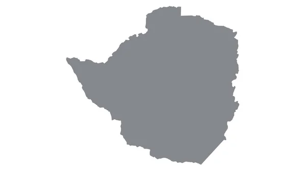Zimbábue Mapa Com Tom Cinza Sobre Fundo Branco Ilustração Texturizado — Fotografia de Stock