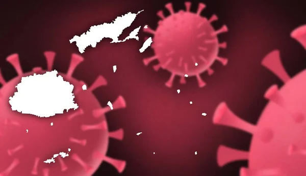 Aktualizacja Wirusa Korony Fidżi Wraz Mapą Tle Wirusa Korony Zgłoszenie — Zdjęcie stockowe