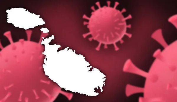 Malta  corona virus update with  map on corona virus background,report new case,total deaths,new deaths,serious critical,active cases,total recovered,virus spread  Wuhan China