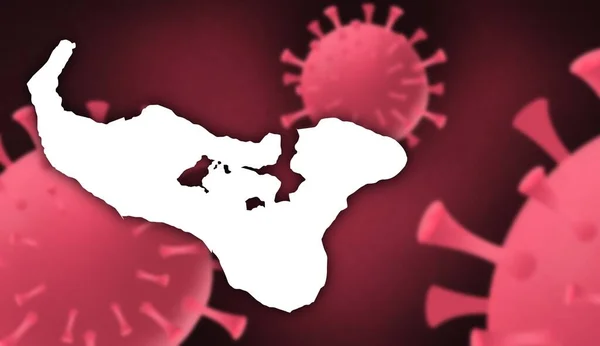 Aktualizacja Wirusa Korony Tonga Mapą Tle Wirusa Korony Zgłoszenie Nowego — Zdjęcie stockowe