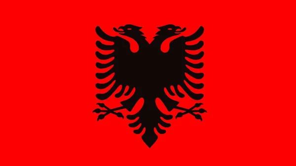Albania Bandiera Illustrazione Texture Sfondo Simboli Bandiera Ufficiale Dell Albania — Foto Stock