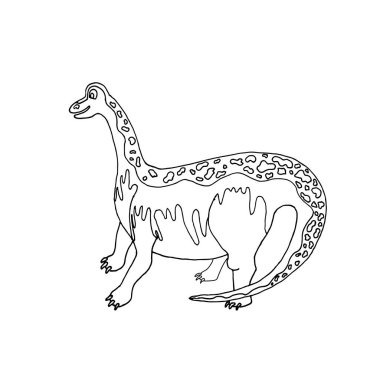 Dinozor Boyama Sayfaları. Boyama kitapları için sevimli dinozorlar, çocuklar için. Hobiler ve tatiller. Çocuklar için eğlence. Vektör çizimleri.