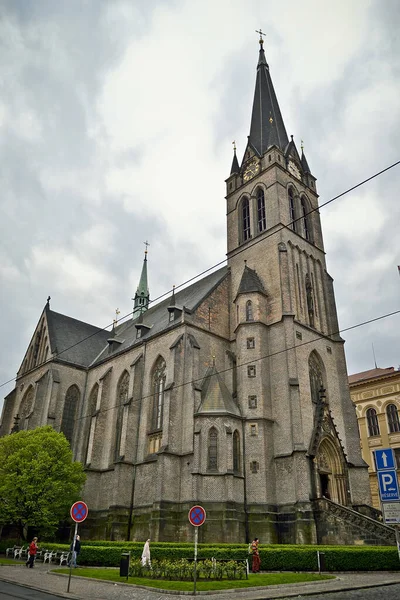 Τσεχική Δημοκρατία Αρχιτεκτονική Καθολικός Ναός Στους Δρόμους Της Πράγας Καθεδρικός — Φωτογραφία Αρχείου