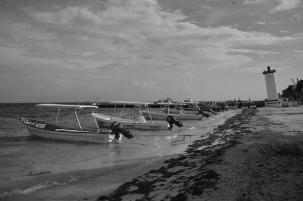 Пляж Пуэрто Морелос — стоковое фото