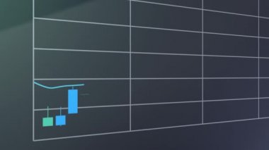 Borsa Boğa Piyasasının 4k Hareketli Animasyonu Yükseldi Karanlık Arkaplan