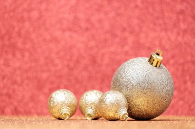 Noel kompozisyon parlak zemin üzerine