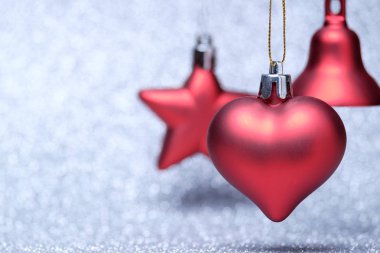 Noel kompozisyon parlak zemin üzerine