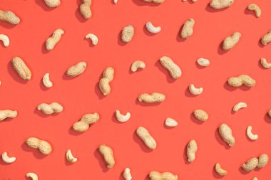 Fıstık ve kaju fıstığı düz