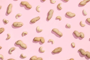 Fıstık ve kaju fıstığı düz