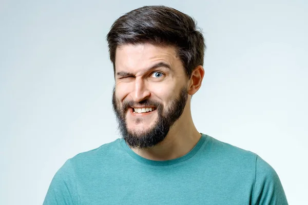 Portrait of handsome positive young man — Stock Photo, Image