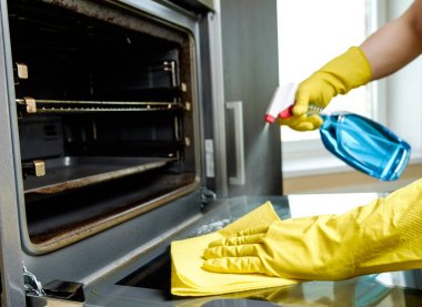 Şişe sprey ve fırın Temizleme bez adamla