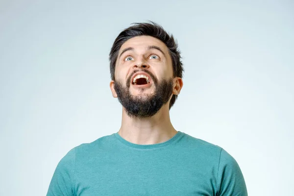 Retrato de jovem com expressão facial triste — Fotografia de Stock