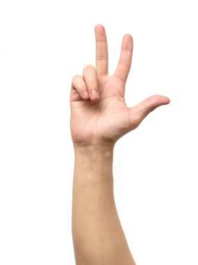 İşaret sayma üzerinde beyaz izole