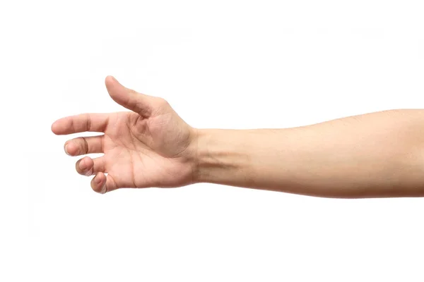 Man stretching hand to handshake isolated — Stock Photo, Image