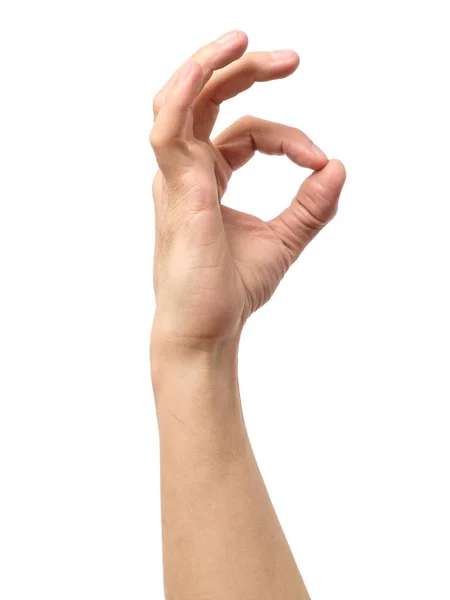 Man hand in OK sign isolated — Stock Photo, Image