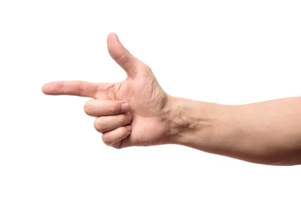남자 손으로 가리키는 절연의 — 스톡 사진