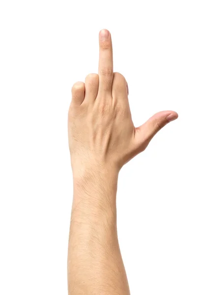 Средний палец, оскорбительный жест изолирован — стоковое фото