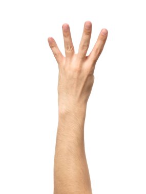 İşaret sayma üzerinde beyaz izole