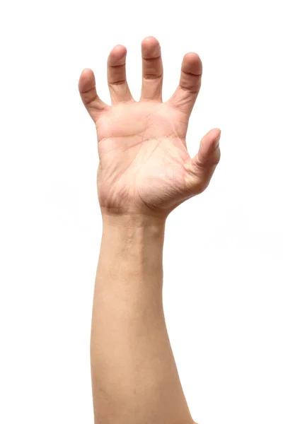 Ο άνθρωπος χέρι απομονωμένη. Κατέχουν, να αρπάξουν ή να πιάσει — Φωτογραφία Αρχείου
